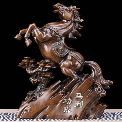 招財馬擺件工藝品家居飾品客廳酒柜辦公室桌擺設馬到成功開業(yè)禮品